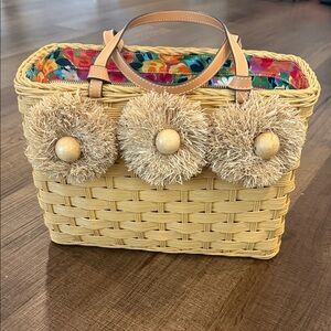 Frances Valentine Edie wicker basket tote